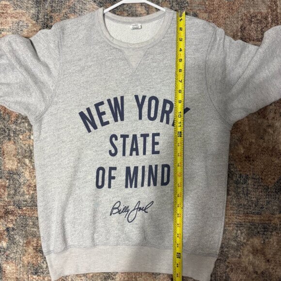 Billy Joel New York State of Mind "NYSOM" Gray Pullover Crewneck Sweatshirt M - Picture 8 of 9